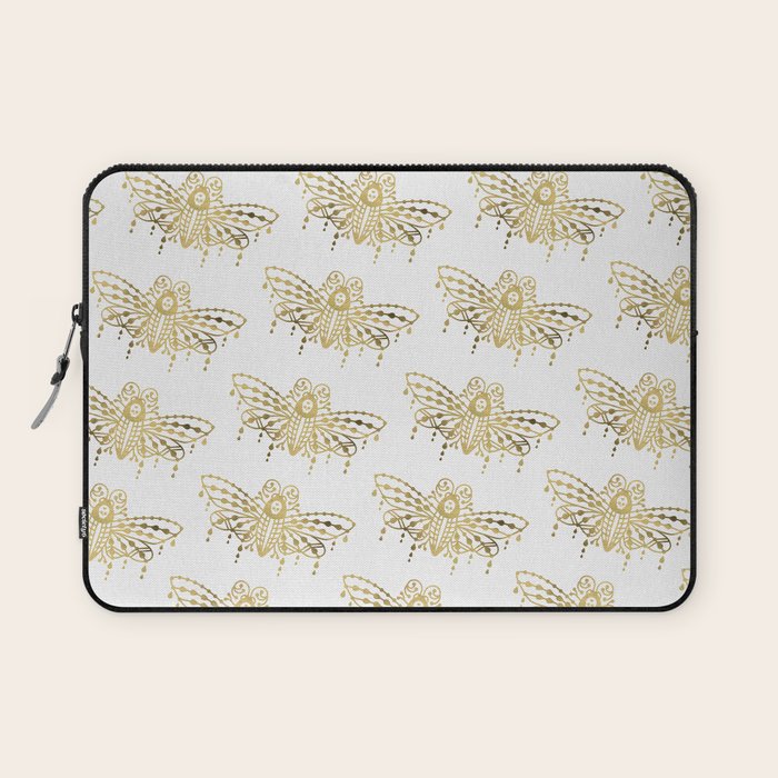 Death's Head Hawkmoth - Gold Palette Laptop Sleeve Gallery Image 1