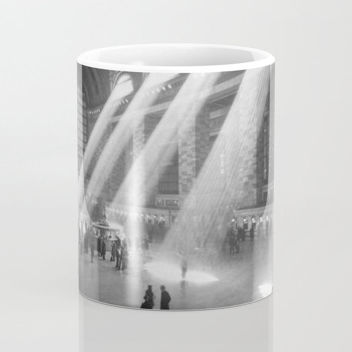 New York Grand Central Train Station Terminal Black and White Photography Print Coffee Mug Gallery Image 4