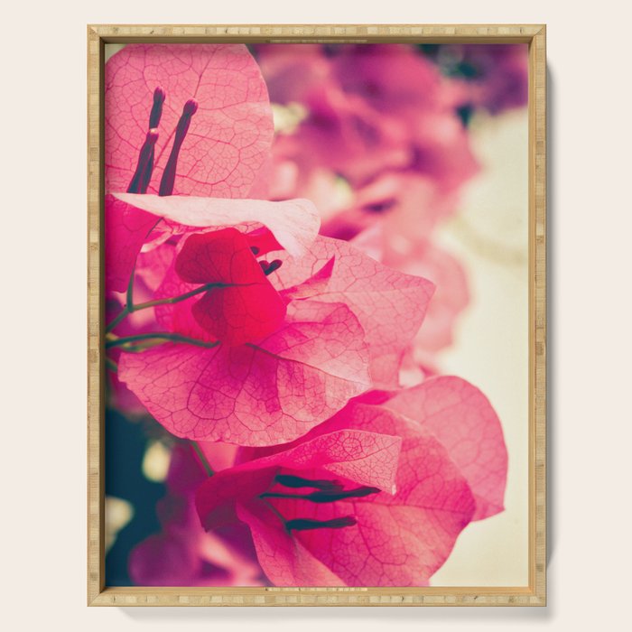 Happy Pink Flowers Serving Tray Gallery Image 1
