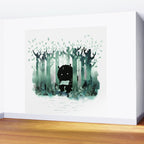 A Quiet Spot (in green) Wall Mural Gallery Image 2