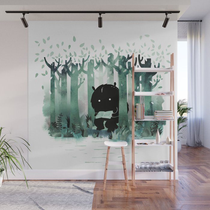 A Quiet Spot (in green) Wall Mural Gallery Image 1