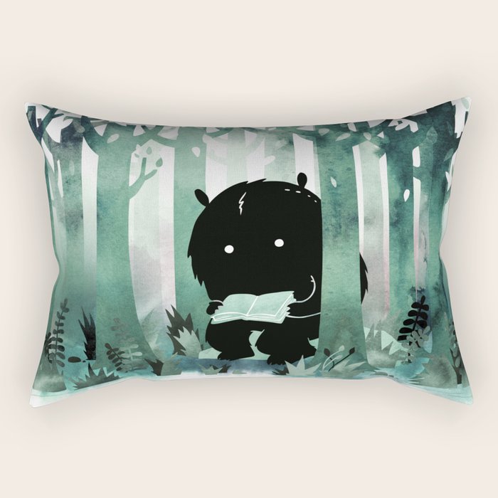 A Quiet Spot (in green) Rectangular Pillow Gallery Image 1