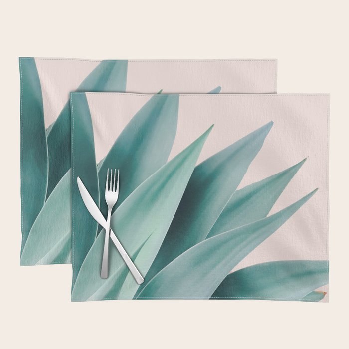 Agave flare II - peach Placemat Gallery Image 1