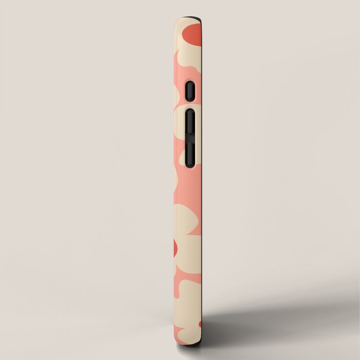 Abstract Flower Shape - Peach, Red and Cream iPhone Case Gallery Image 2