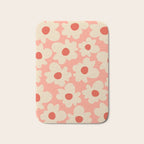 Abstract Flower Shape - Peach, Red and Cream Bath Mat Gallery Image 1