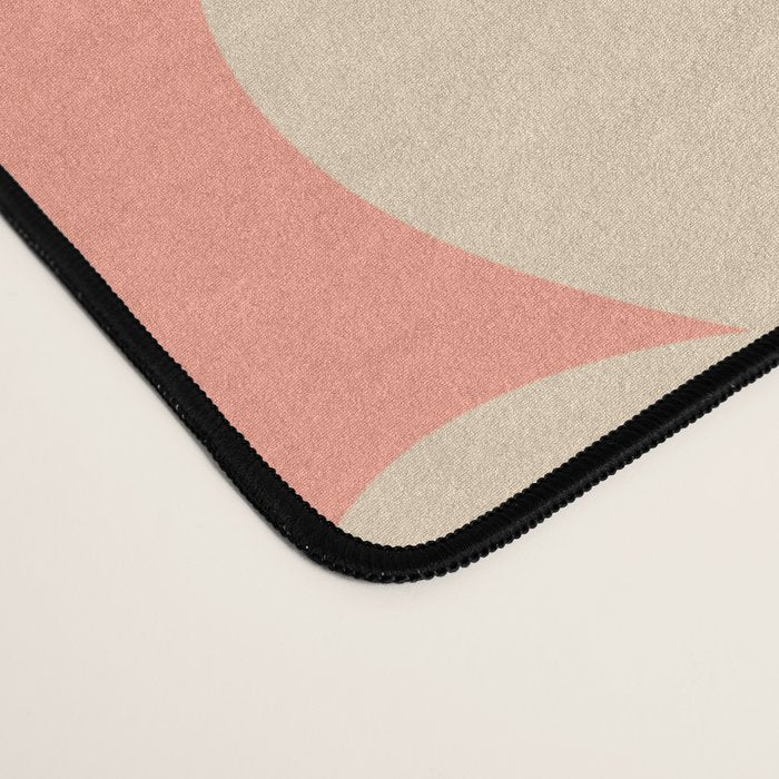 Abstract Flower Shape - Peach, Red and Cream Desk Mat Gallery Image 4