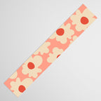 Abstract Flower Shape - Peach, Red and Cream Table Runner Gallery Image 3
