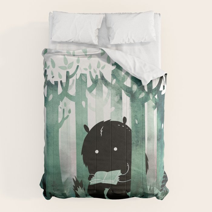 A Quiet Spot (in green) Comforter Gallery Image 1