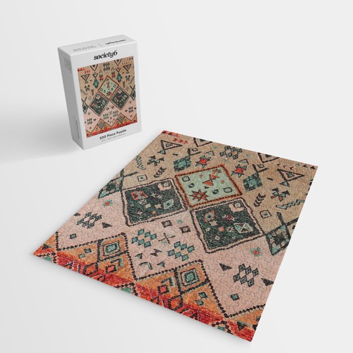 Moroccan Berber Traditional Rug Design Jigsaw Puzzle Gallery Image 2