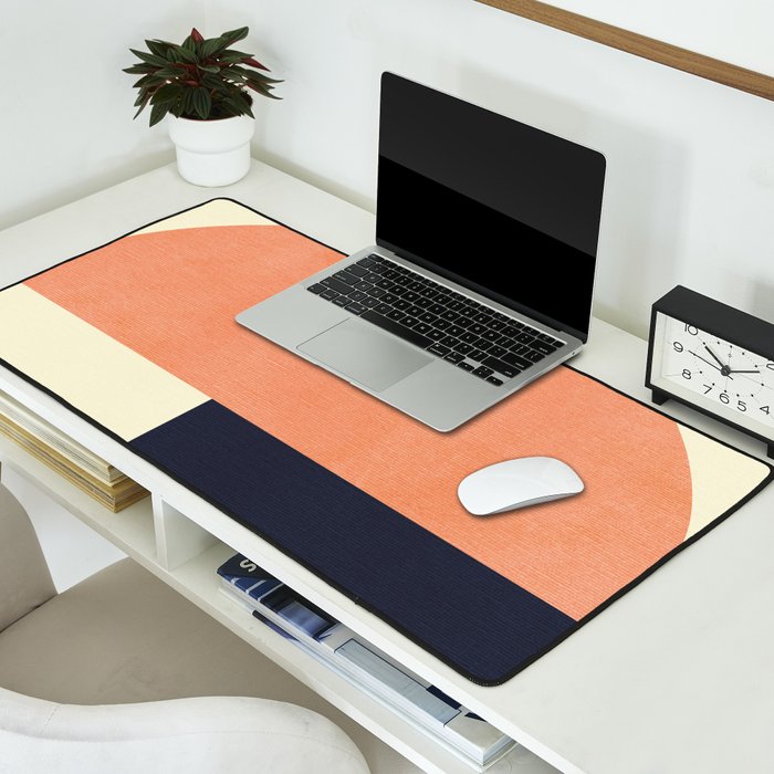 mid century geometric Desk Mat Gallery Image 2