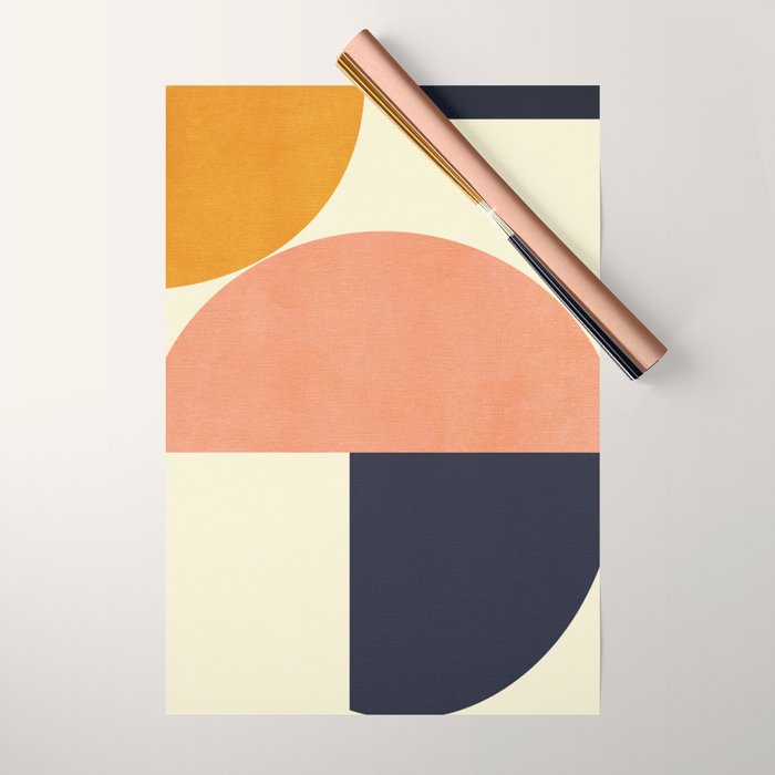 mid century geometric Wrapping Paper Gallery Image 1