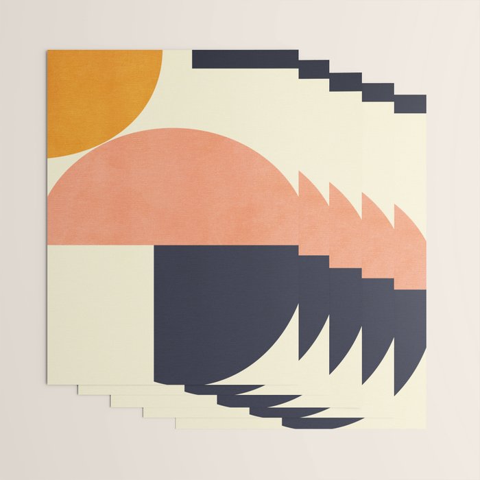 mid century geometric Wrapping Paper Gallery Image 3