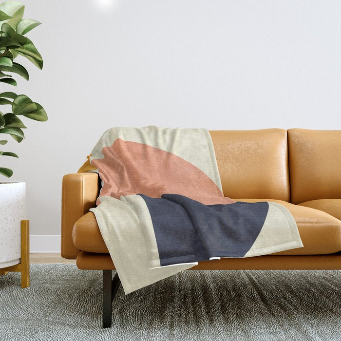mid century geometric Throw Blanket Gallery Image 1