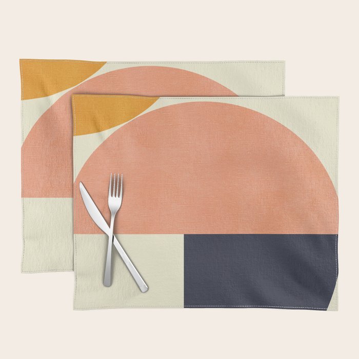mid century geometric Placemat Gallery Image 1
