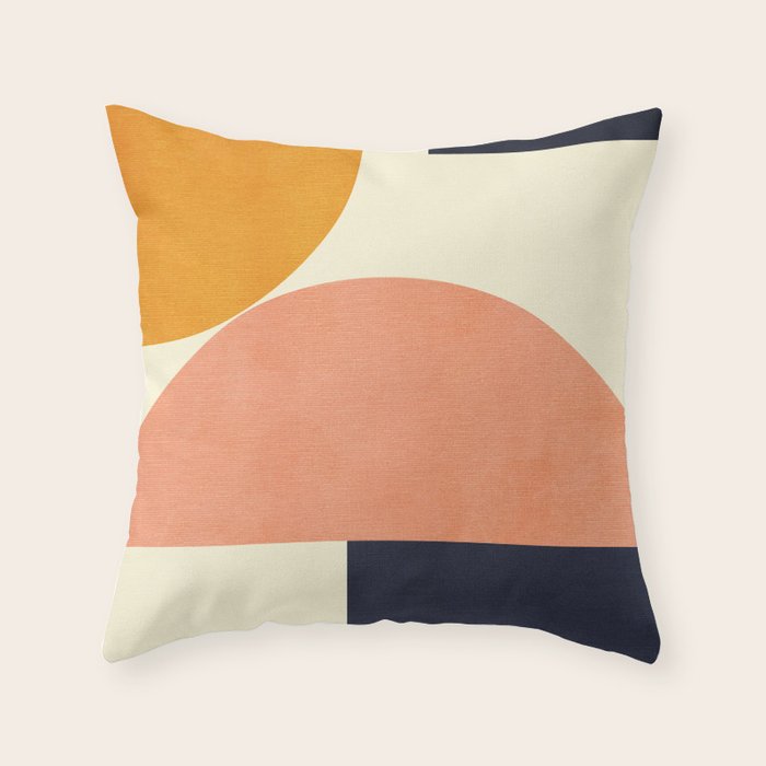 mid century geometric Throw Pillow Gallery Image 6