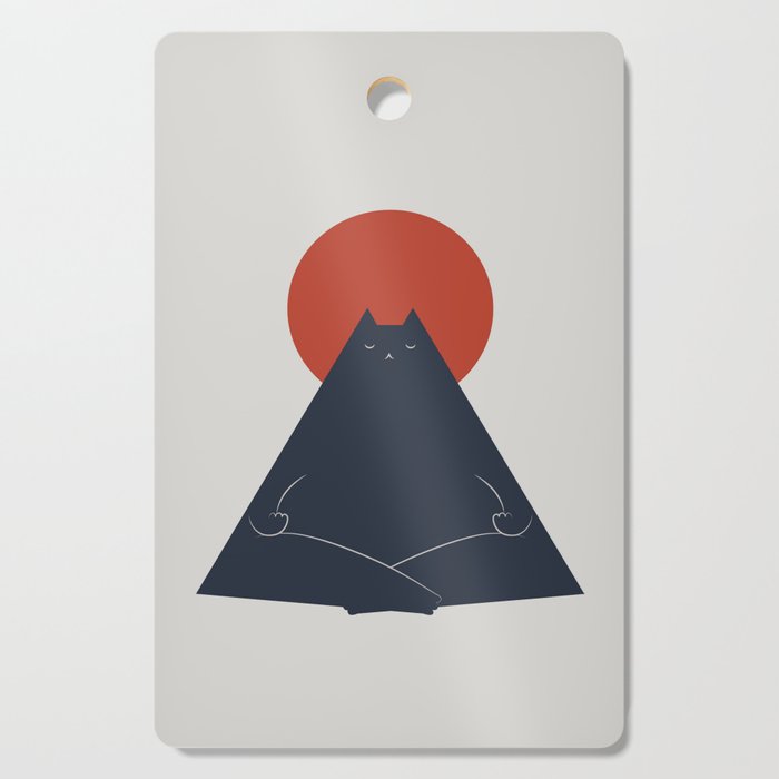 Cat Landscape 63: Meow-ditation Cutting Board Gallery Image 1