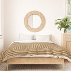 Golden ochre lines - textured abstract geometric Duvet Cover Gallery Image 3