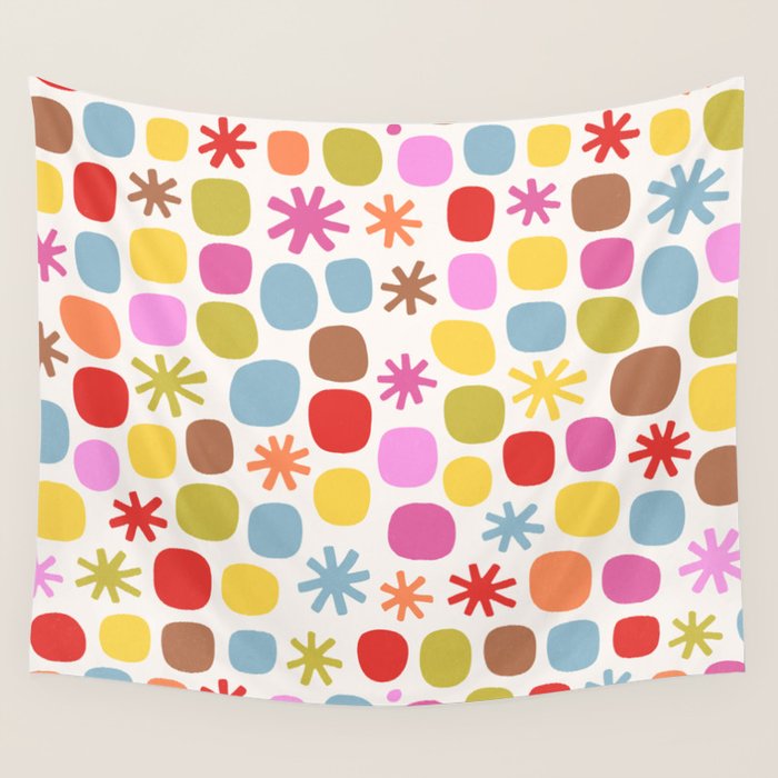 Happy Dot Parade Wall Tapestry Gallery Image 1