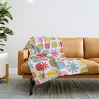 Happy Dot Parade Throw Blanket Gallery Image 1