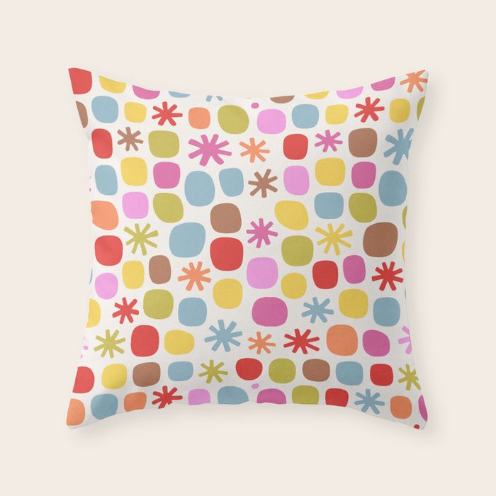 Happy Dot Parade Throw Pillow Gallery Image 6