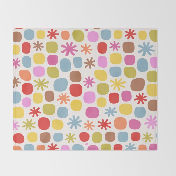 Happy Dot Parade Throw Blanket Gallery Image 2