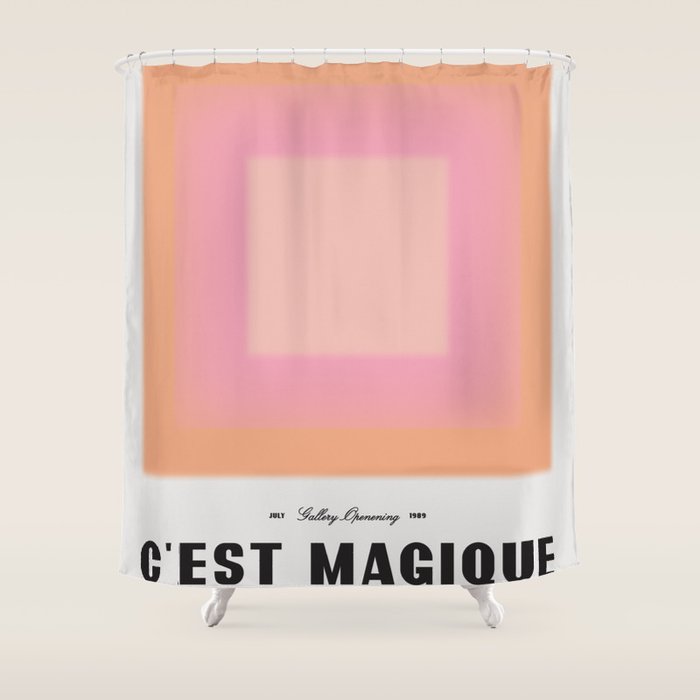 C'est Magique - Pink Shower Curtain Gallery Image 1