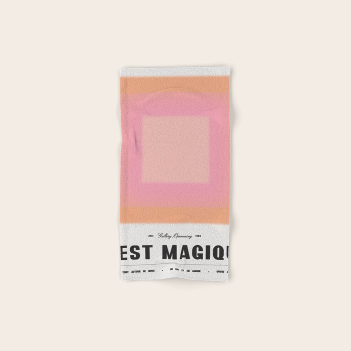 C'est Magique - Pink Bath Towel Gallery Image 1