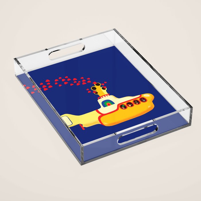 Yellow Submarine Bubbling Love Acrylic Tray Gallery Image 1