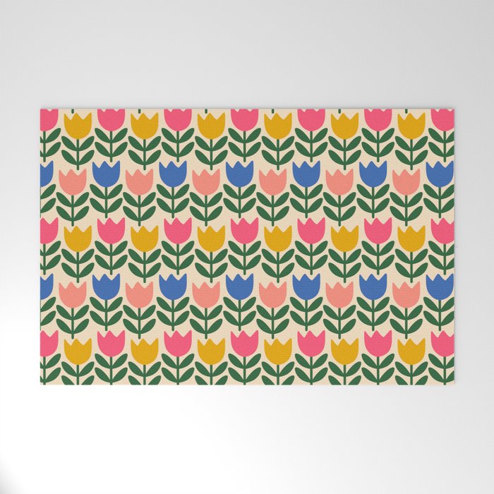Tulip - Floral pattern 1 Welcome Mat Gallery Image 1