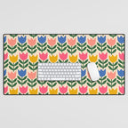 Tulip - Floral pattern 1 Desk Mat Gallery Image 1