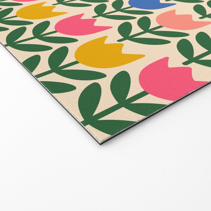 Tulip - Floral pattern 1 Welcome Mat Gallery Image 2