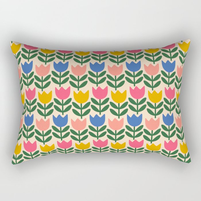 Tulip - Floral pattern 1 Rectangular Pillow Gallery Image 1