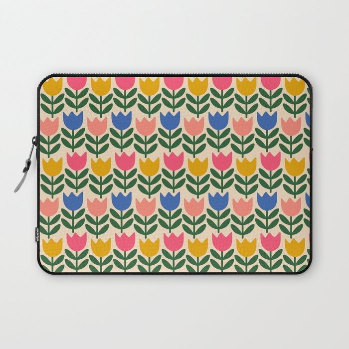 Tulip - Floral pattern 1 Laptop Sleeve Gallery Image 1
