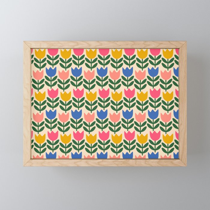 Tulip - Floral pattern 1 Mini Art Print Gallery Image 1