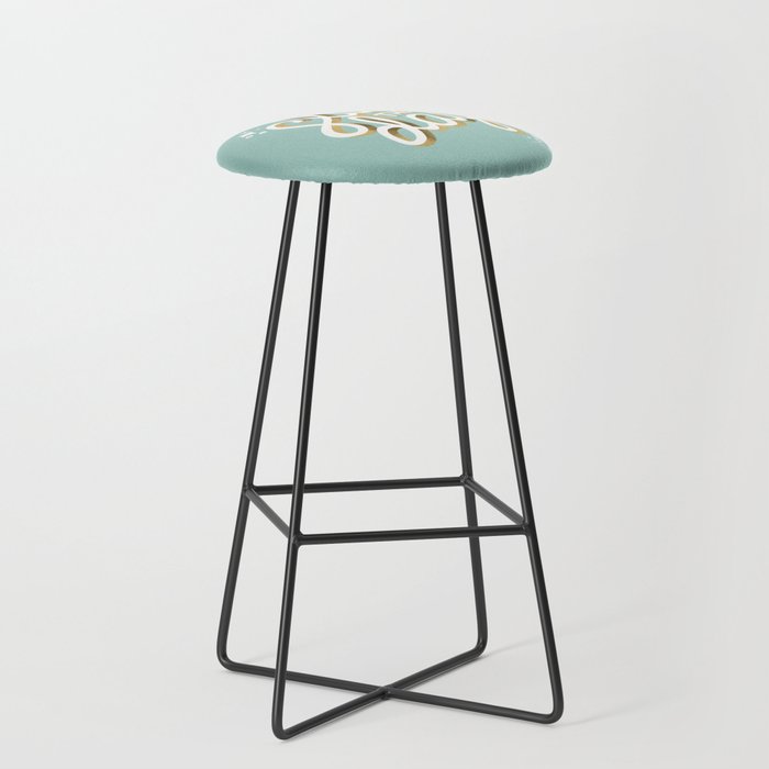 Slay the Day - Mint & Gold Palette Stool Gallery Image 1