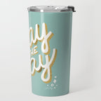 Slay the Day - Mint & Gold Palette Travel Mug Gallery Image 2