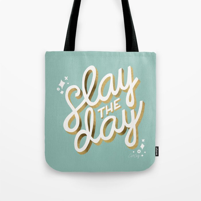 Slay the Day - Mint & Gold Palette Tote Bag Gallery Image 1