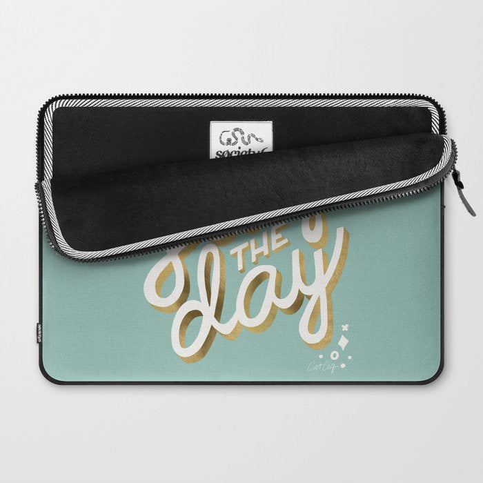 Slay the Day - Mint & Gold Palette Laptop Sleeve Gallery Image 2