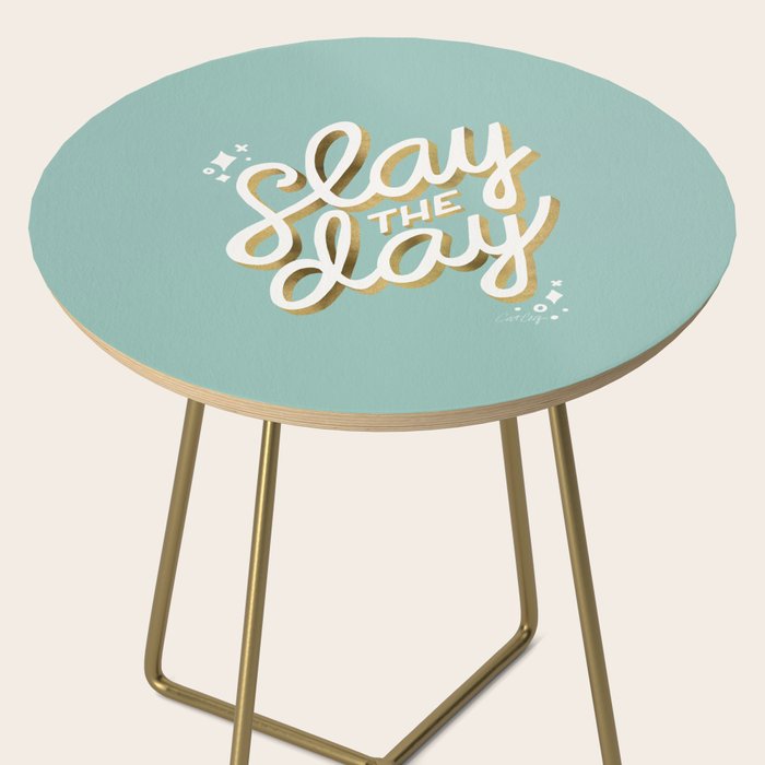 Slay the Day - Mint & Gold Palette Side Table Gallery Image 2