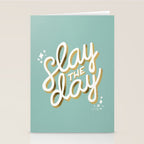 Slay the Day - Mint & Gold Palette Stationery Card Gallery Image 2