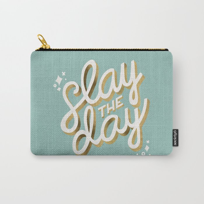 Slay the Day - Mint & Gold Palette Carry All Pouch Gallery Image 1