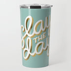 Slay the Day - Mint & Gold Palette Travel Mug Gallery Image 1
