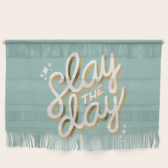 Slay the Day - Mint & Gold Palette Wall Hanging Gallery Image 1
