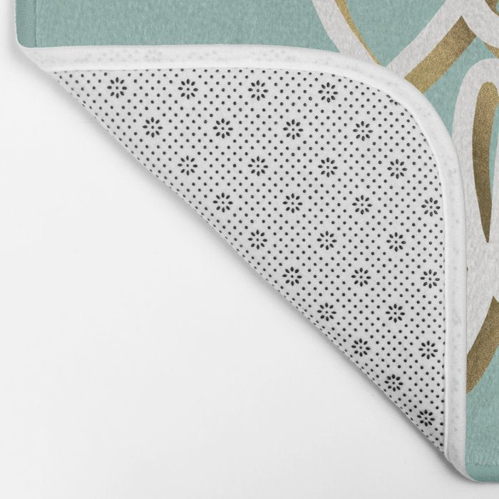 Slay the Day - Mint & Gold Palette Bath Mat Gallery Image 2