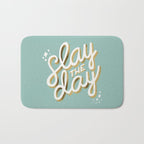 Slay the Day - Mint & Gold Palette Bath Mat Gallery Image 1