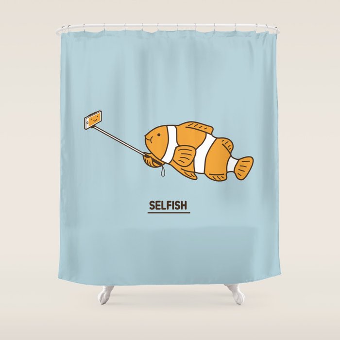 Selfish Shower Curtain Gallery Image 1