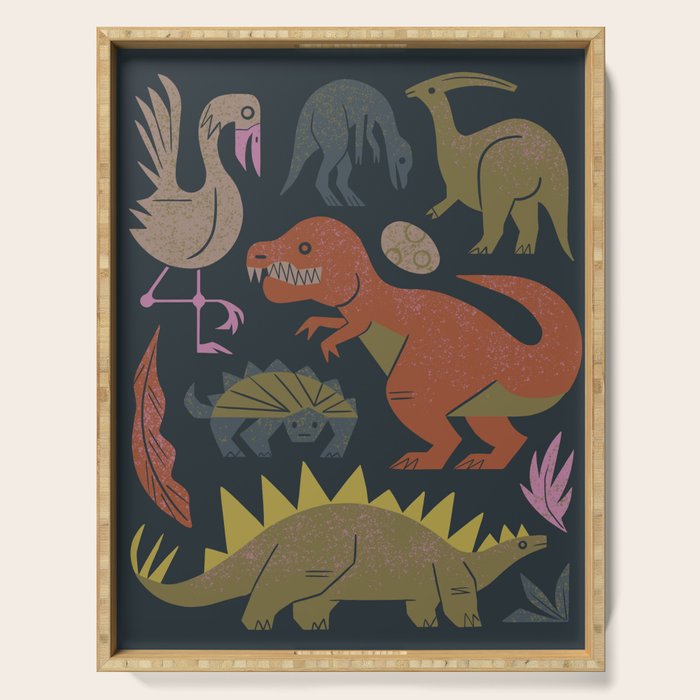 Jurassic Friends (Dark) Serving Tray Gallery Image 1