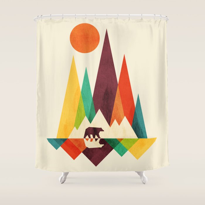Bear In Whimsical Wild Shower Curtain Gallery Image 1