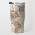 Vintage Map of The World (1833) Travel Mug Gallery Image 3