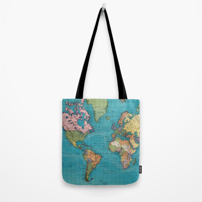 Vintage Map of The World (1897) Tote Bag Gallery Image 2